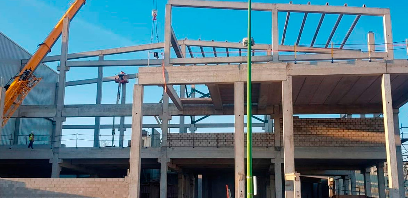 Estructura de hormigón para nave industrial